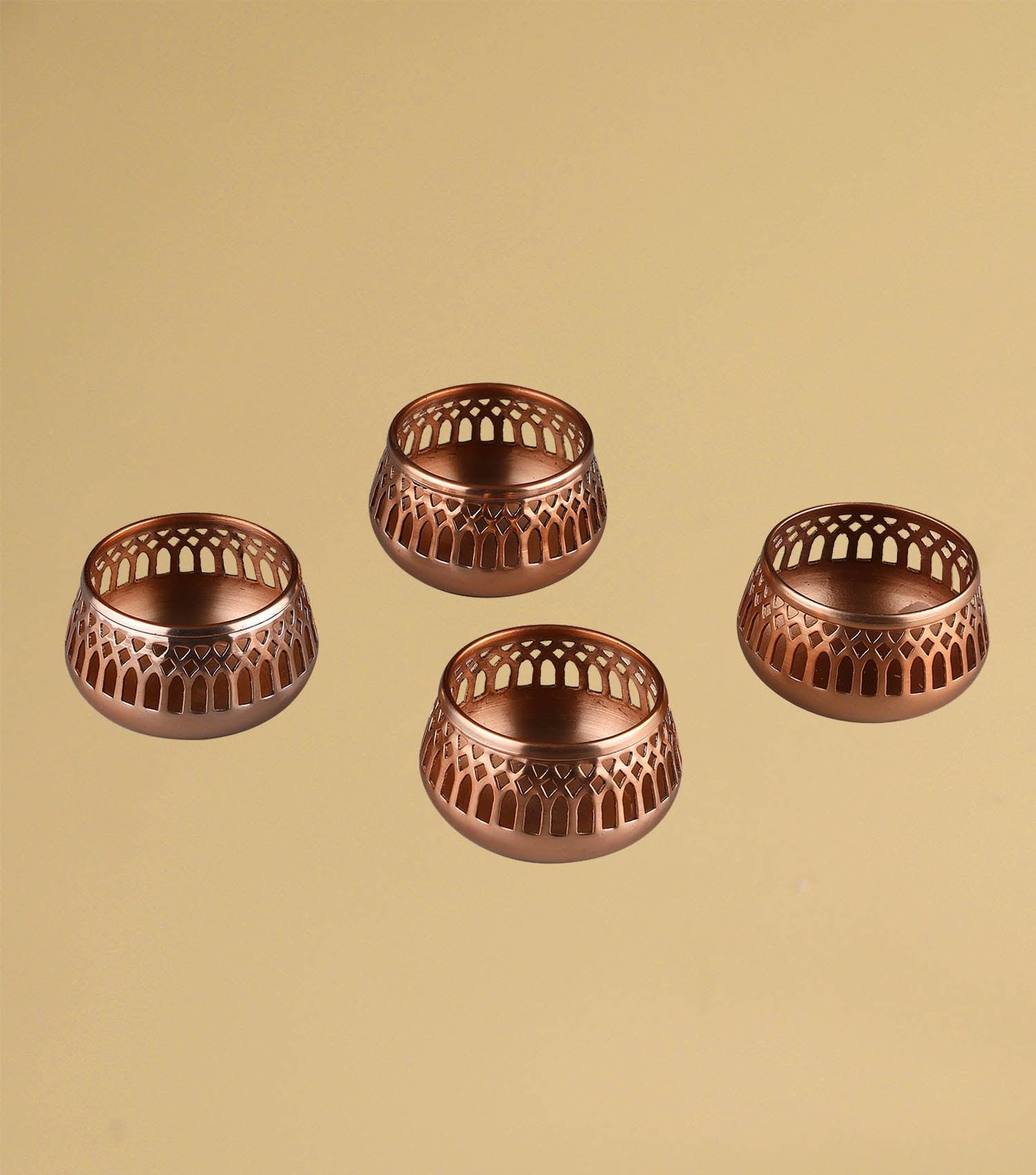 Chiaro Copper floaters Set of 4 - Elvy Lifestyle