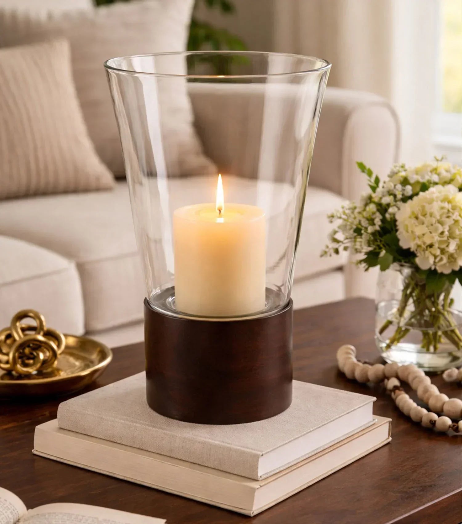 Walnut Table Hurricane