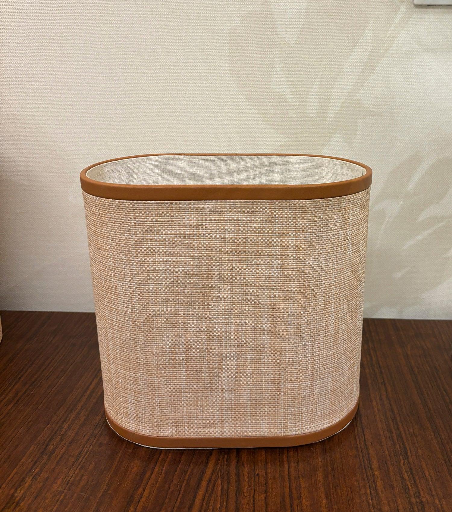 Raffia Waste Bin - Elvy Lifestyle
