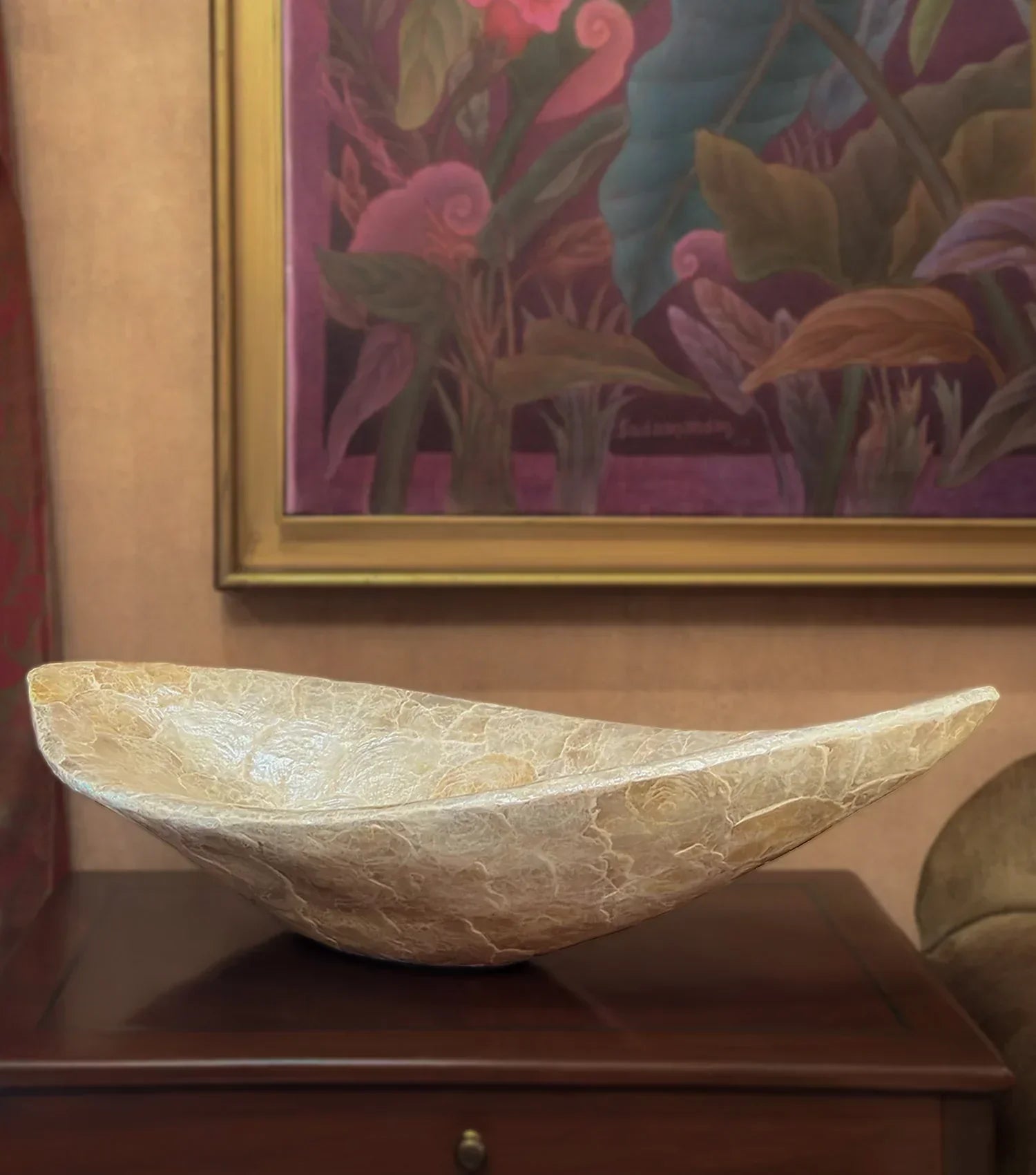 Ocean Mist Seashell Leaf Bowl