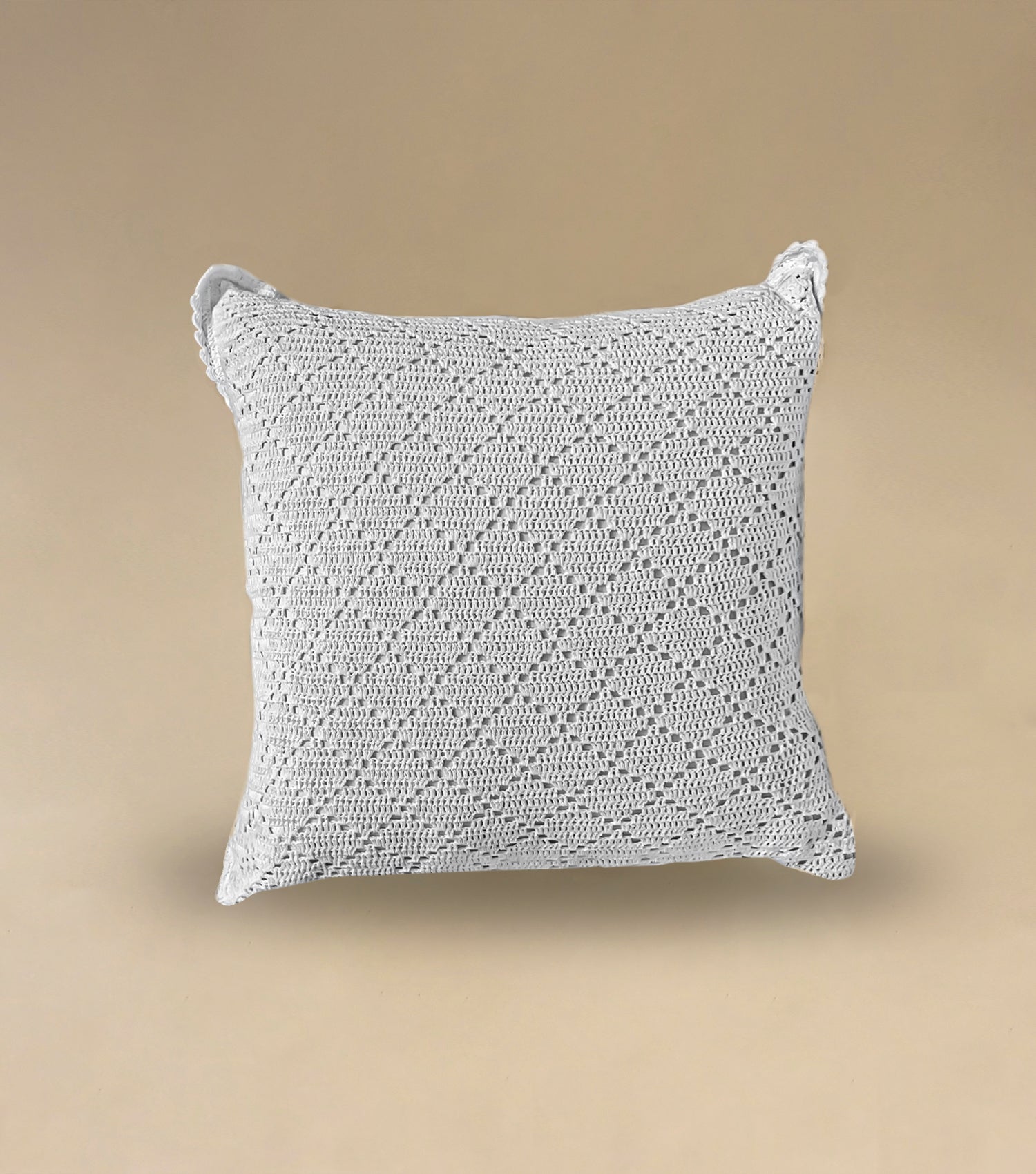 Diamond Delight Crochet Cushion with Filler - Elvy Lifestyle