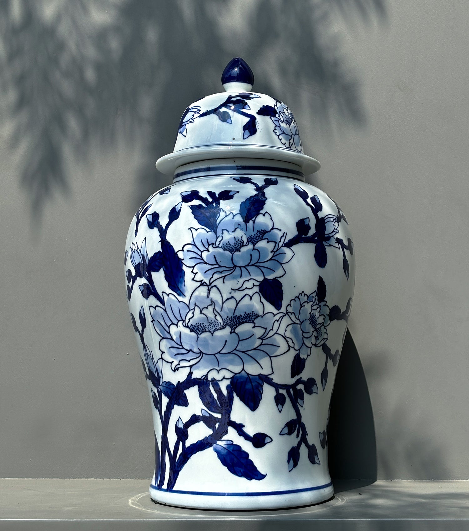 Azul Floral Ginger Jar - Elvy Lifestyle