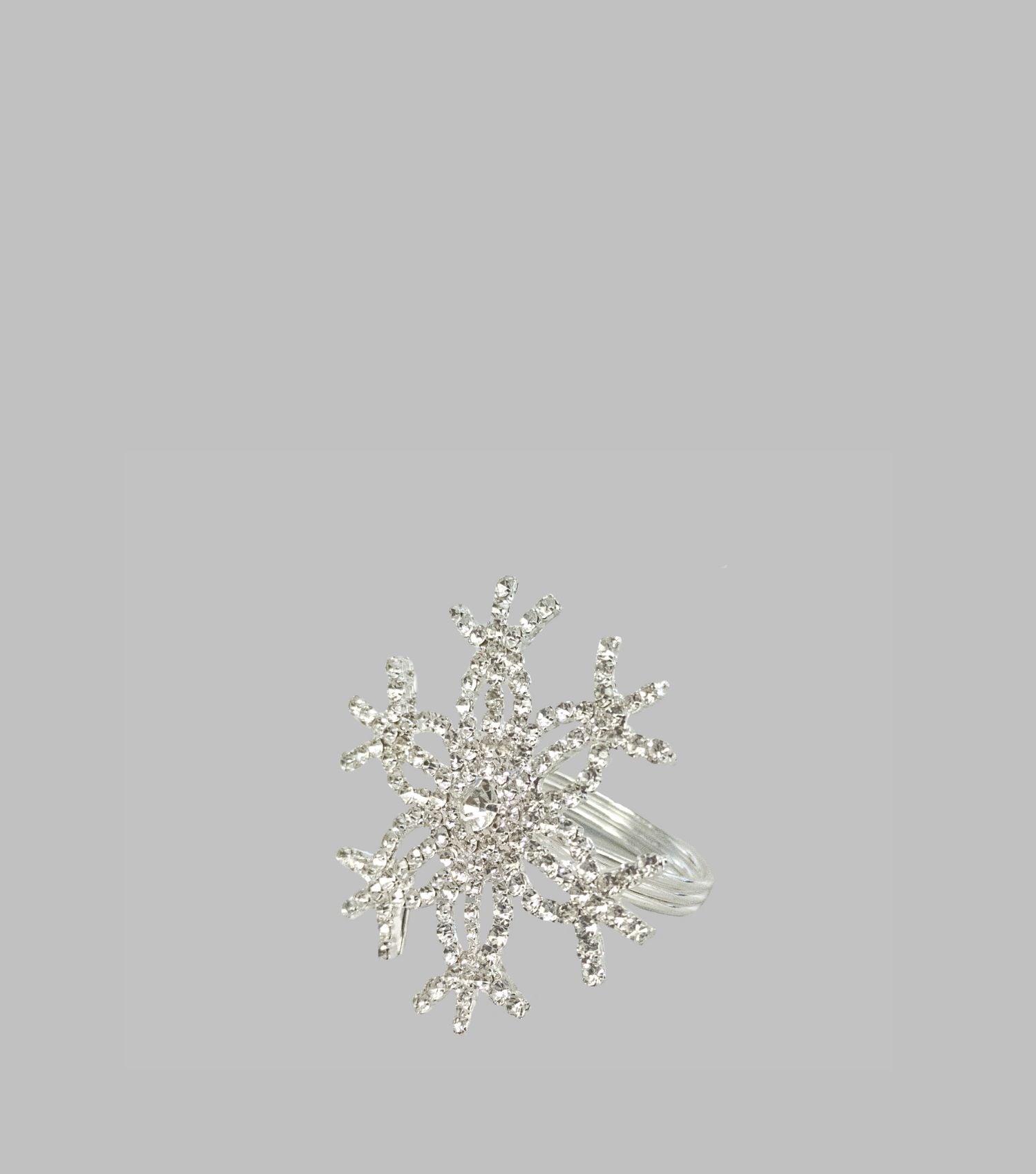 Beaded Snowflake Napkin rings s/6