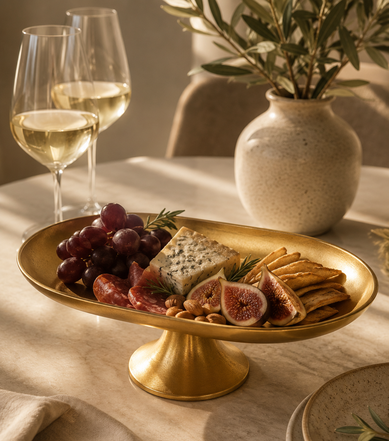 Atlas Cake Plate Gold