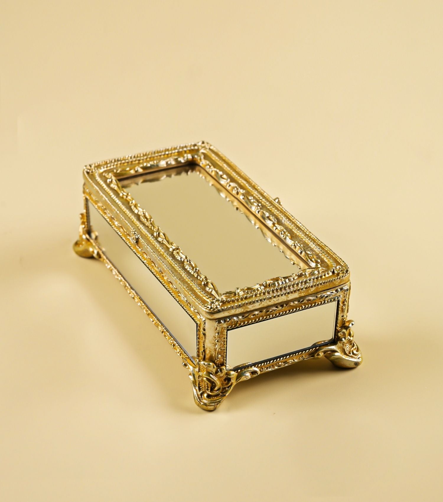 Empress Rectangular Gold Box