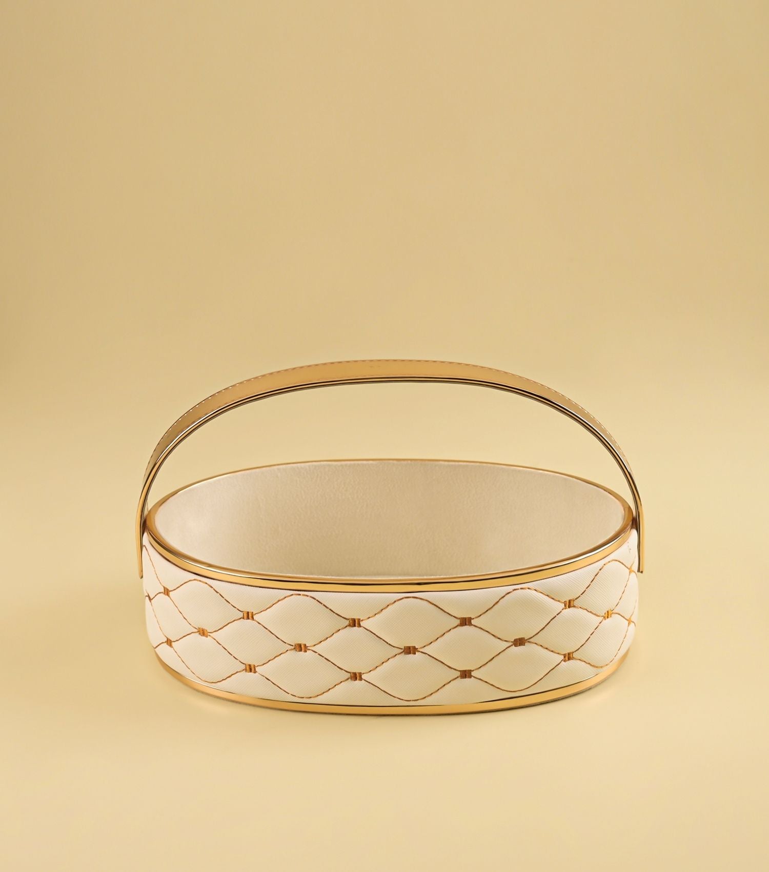 Quinn embroidered oval basket