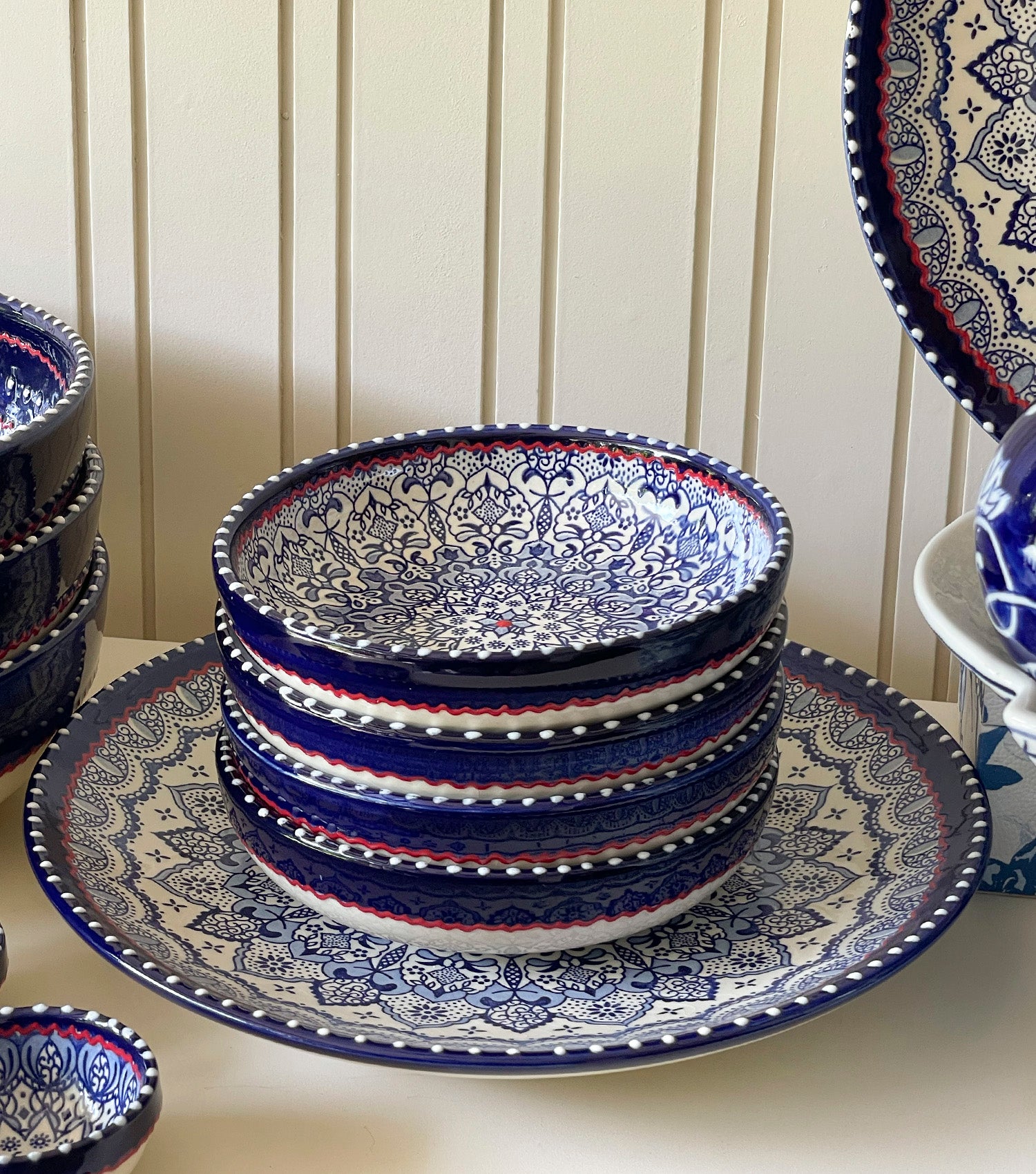 Sefiro Azul Desert Plate set of 4