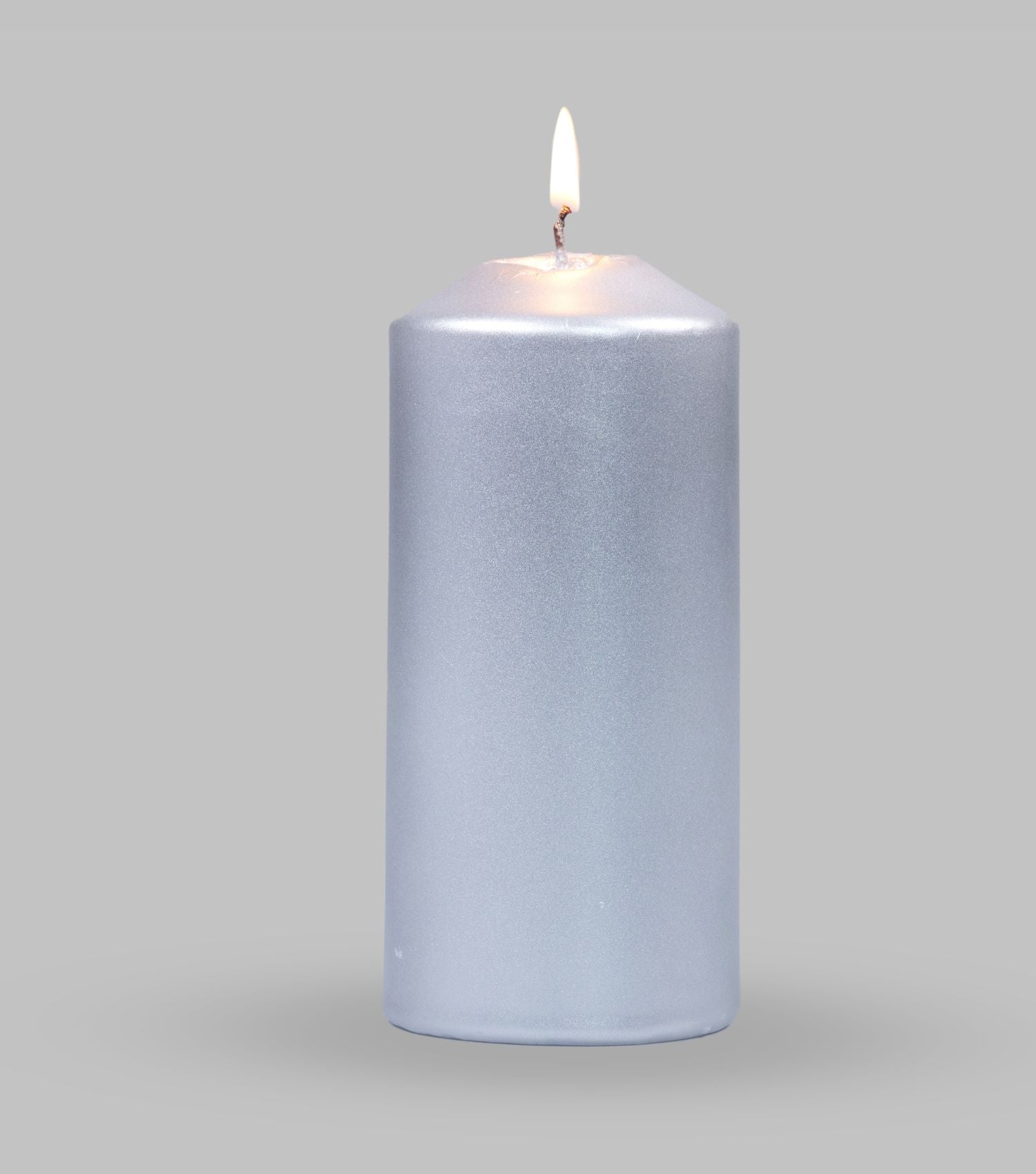 Pillar Candle silver 3x6"