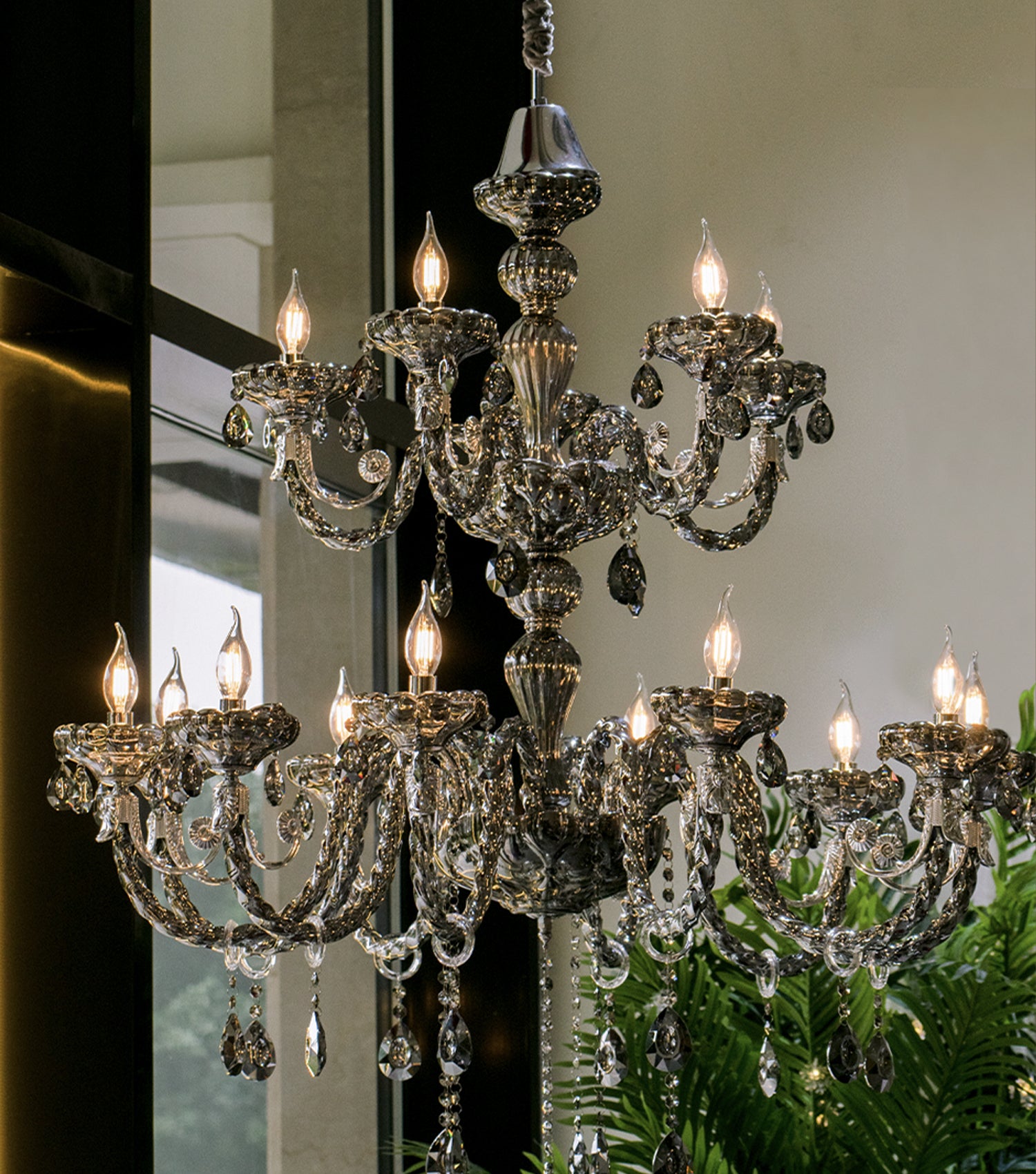 Smoky Crystal chandelier