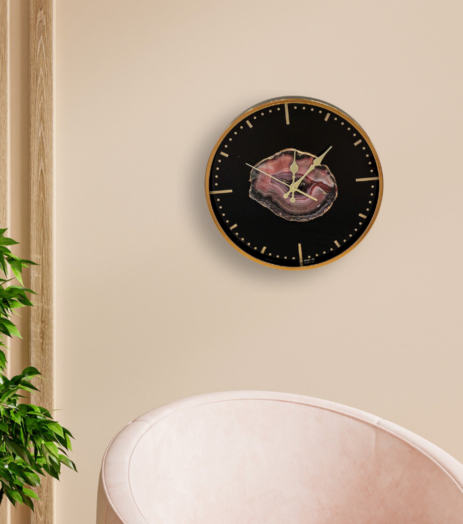 Opulence Black Wall Clock - Elvy Lifestyle