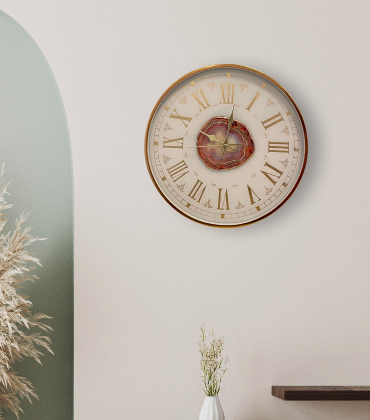 Opulence Ivory Wall Clock - Elvy Lifestyle