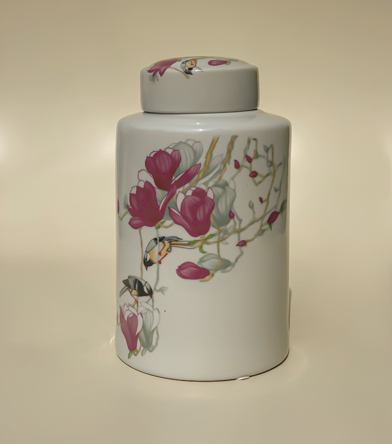 Magnolia Printed Jar - Elvy Lifestyle