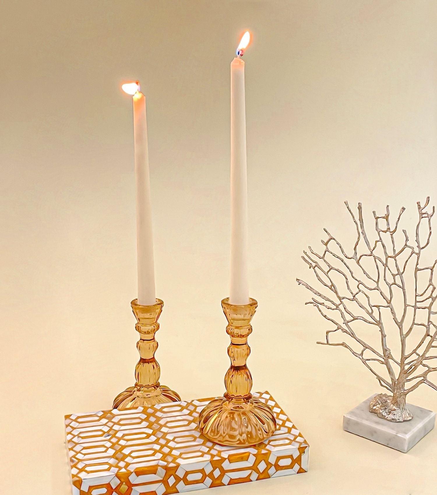 Crystalline Candle stand  S/2