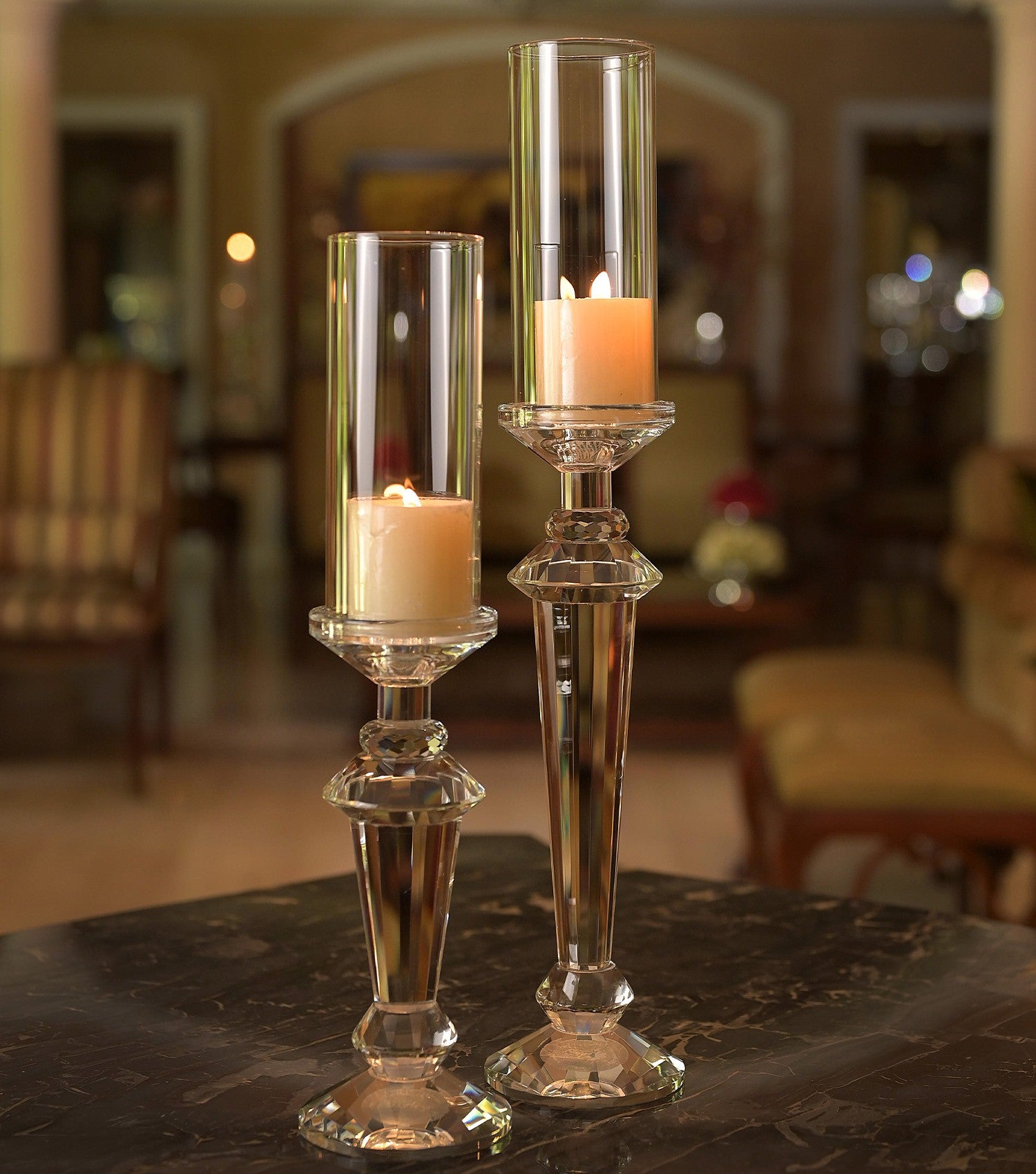 Crystal Candle Holder Large - Elvy Lifestyle