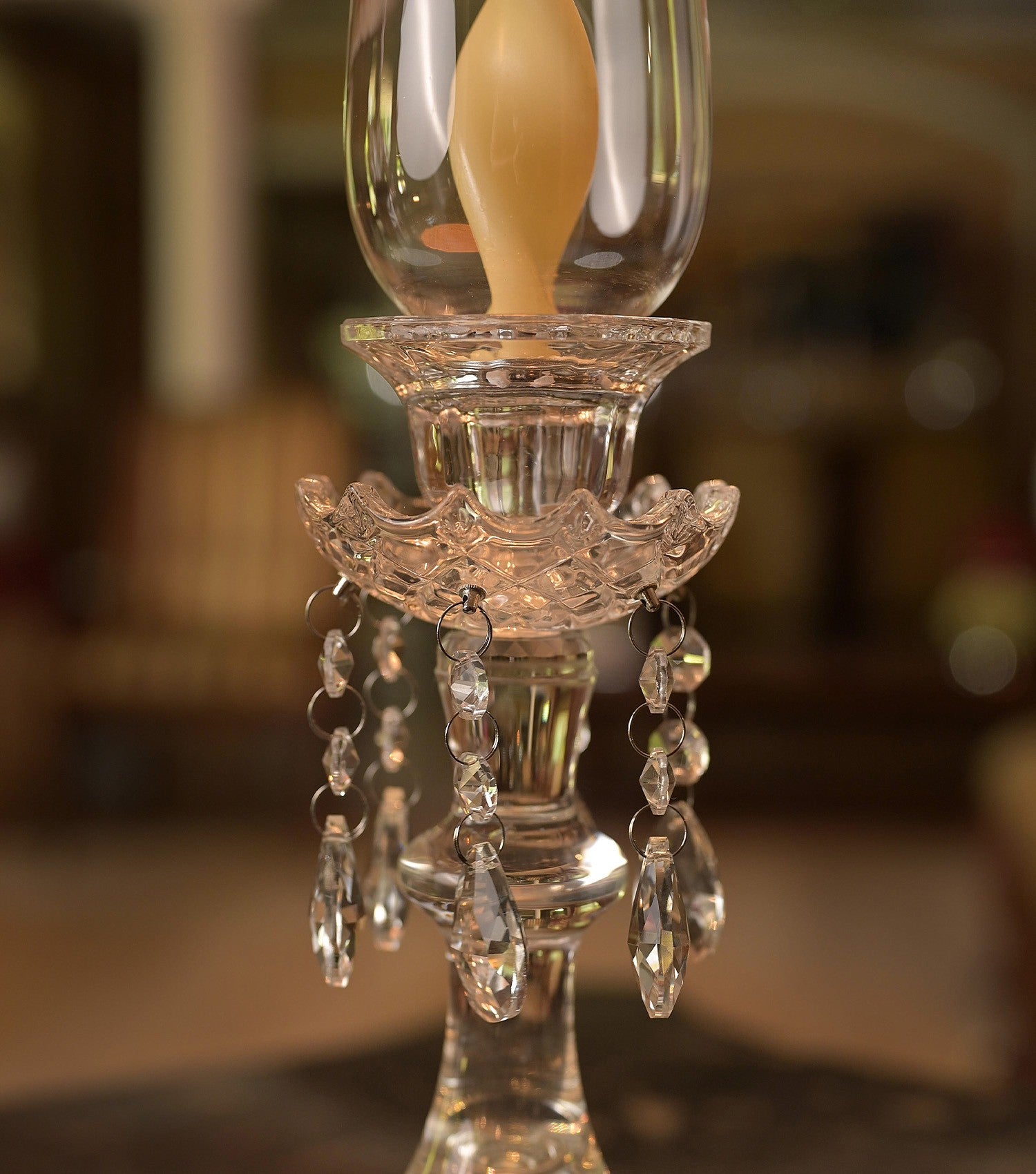 Crystal taper Candle Holder