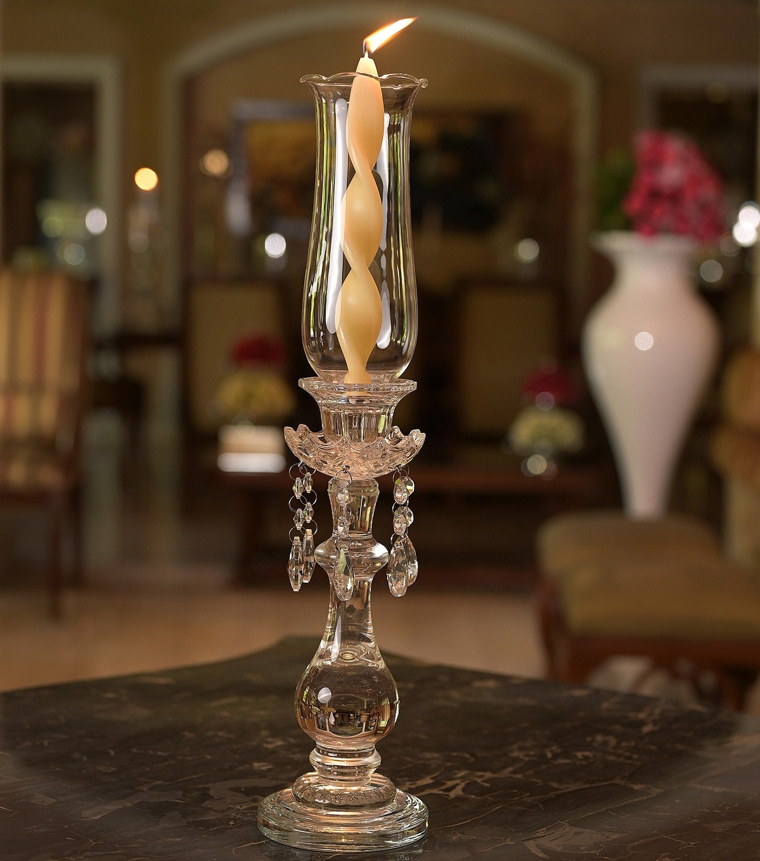 Crystal taper Candle Holder