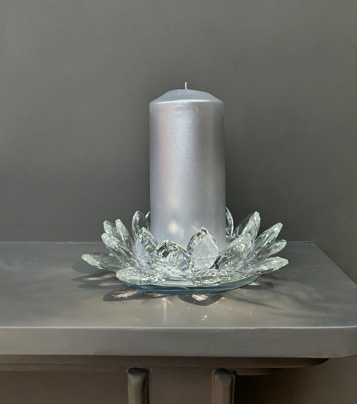 Lotus Crystal Candle Holder