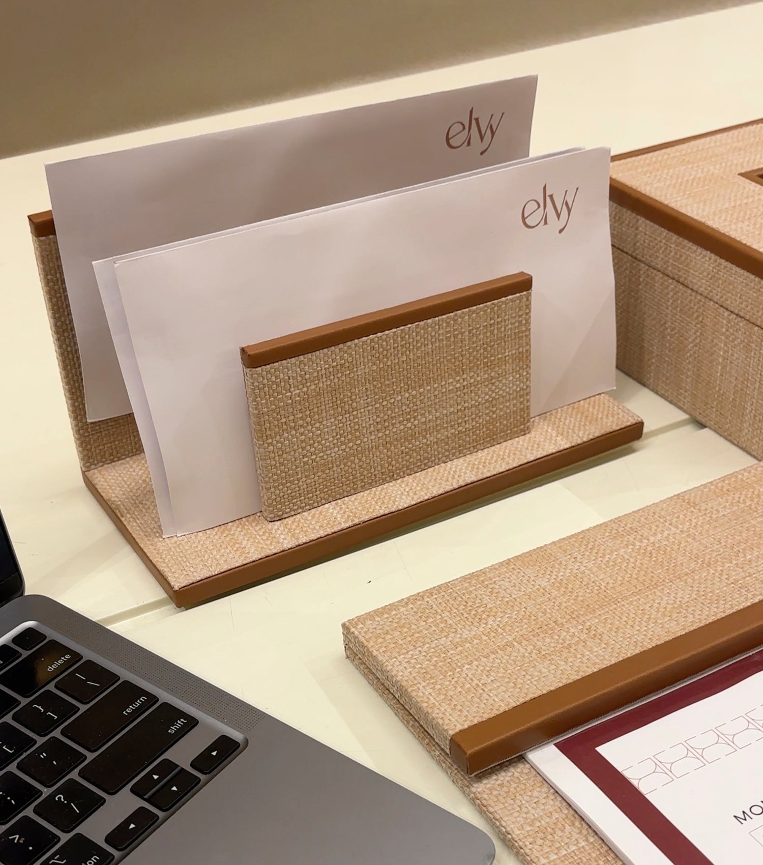 Raffia Envelope Holder - Elvy Lifestyle