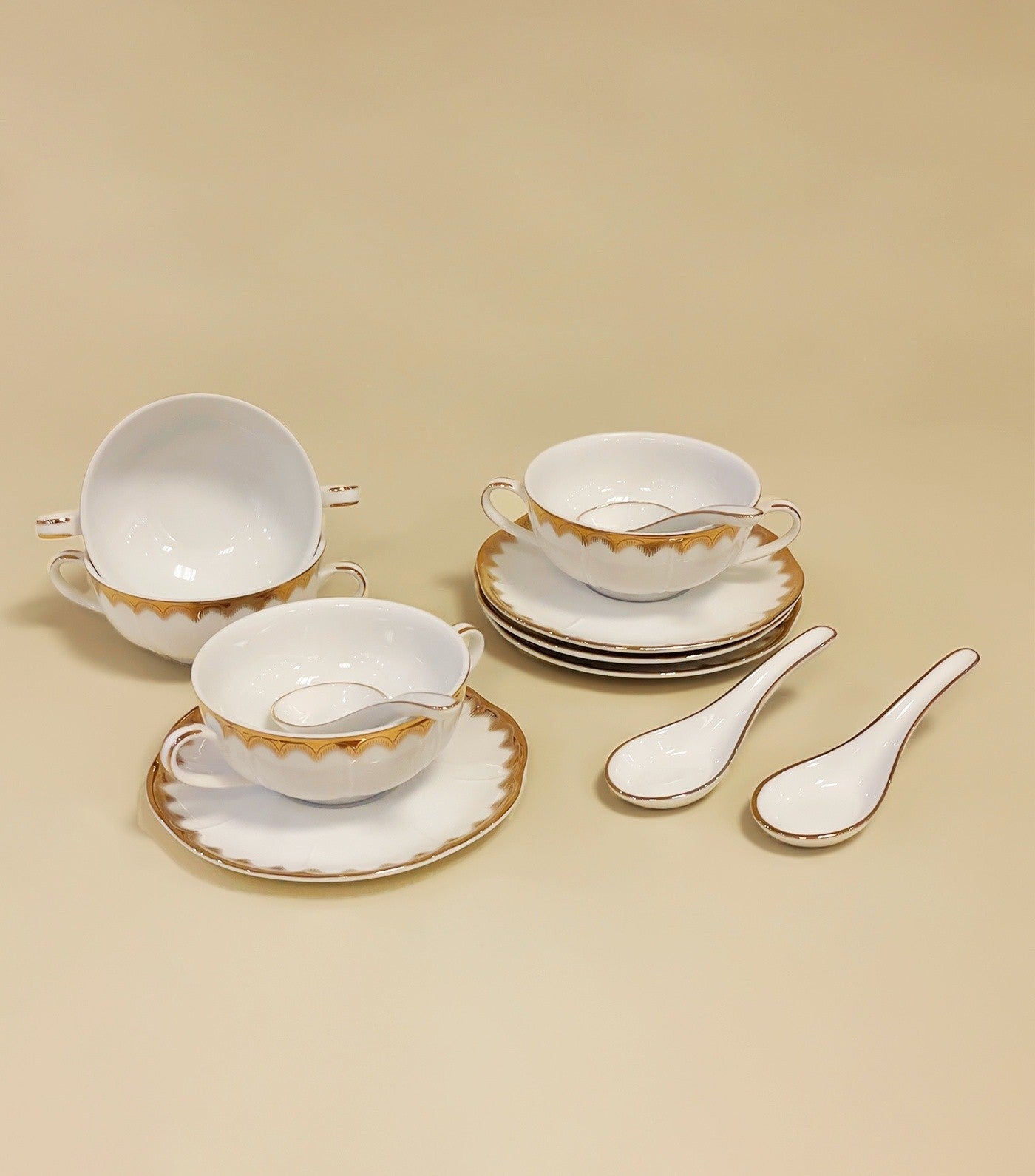 Gilded Soup Set of 12 - Elvy Lifestyle