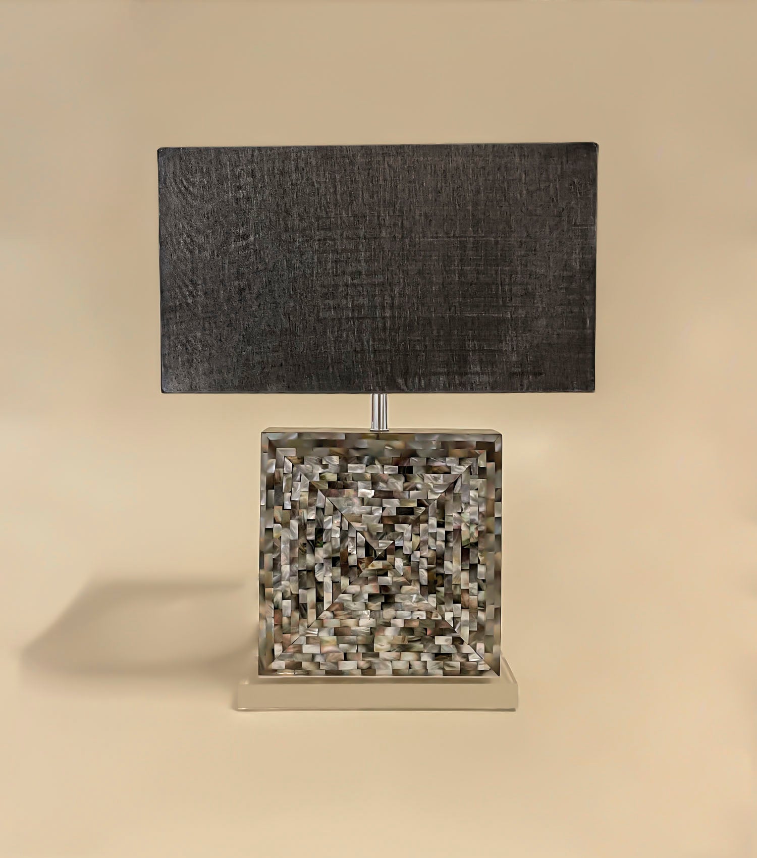 MOP lamp with shade Black - Elvy Lifestyle