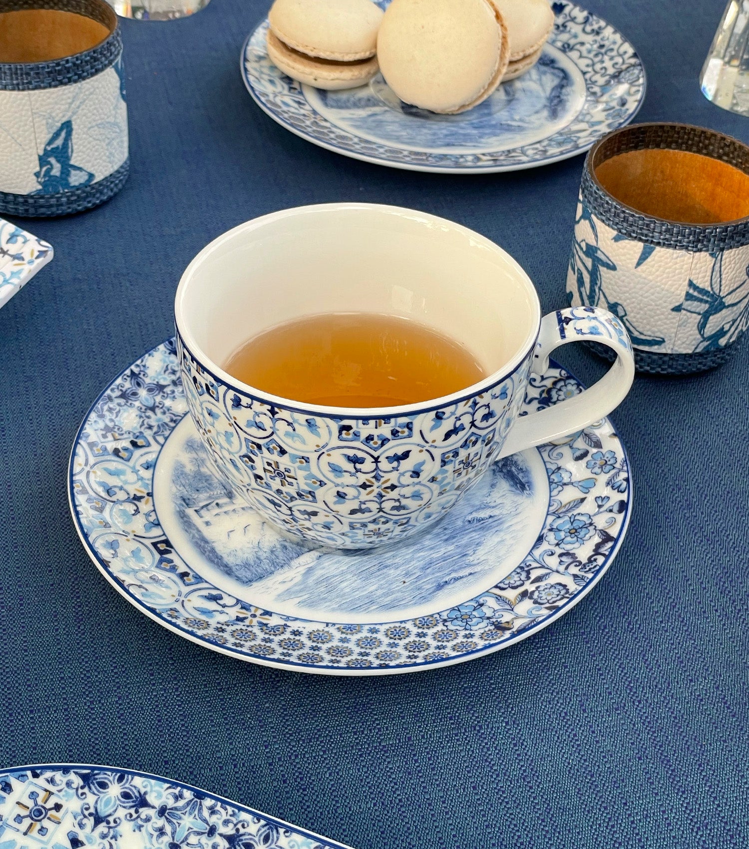 Indigo Cup and Saucer Set