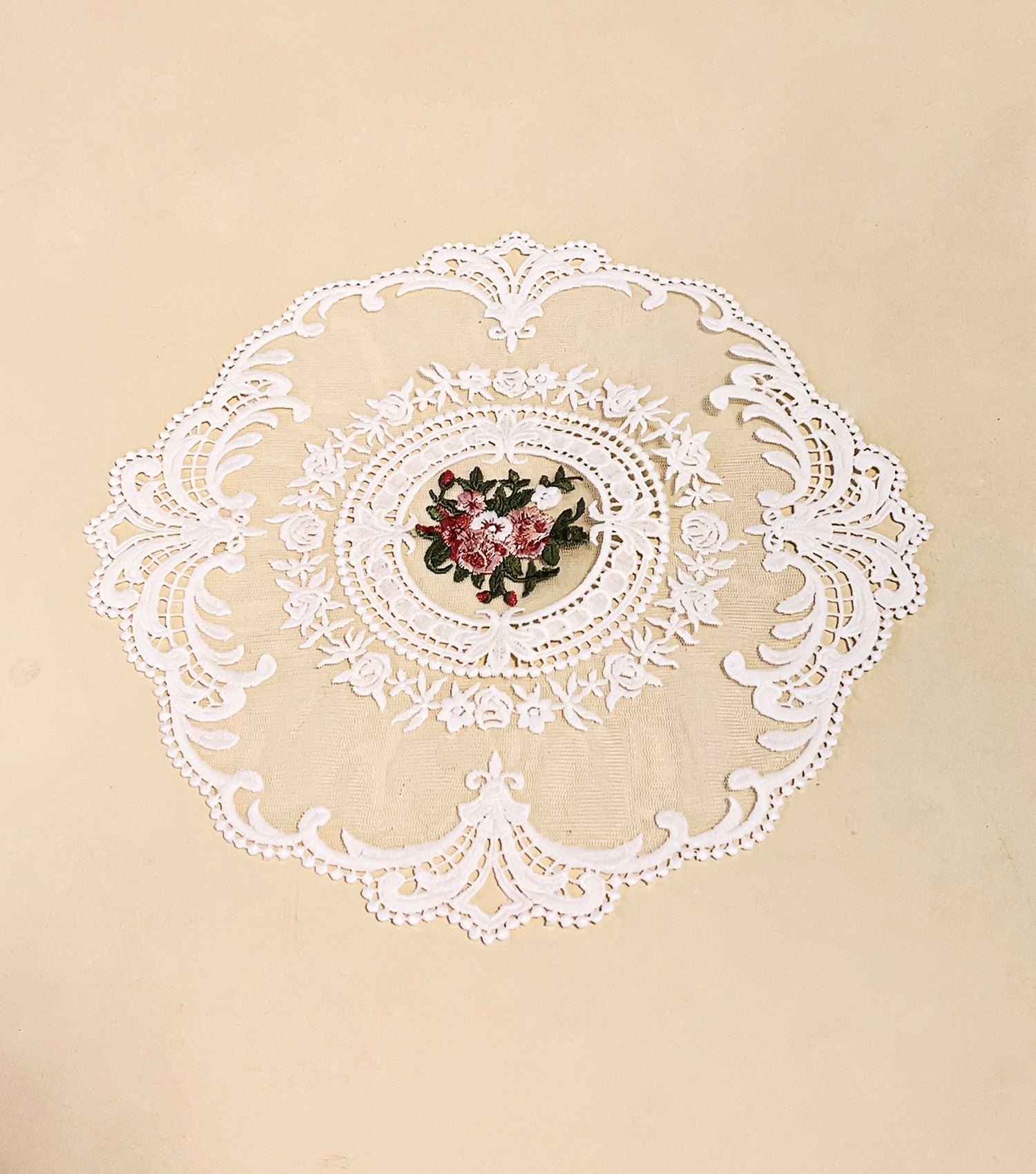 Jardin Round Placemat White