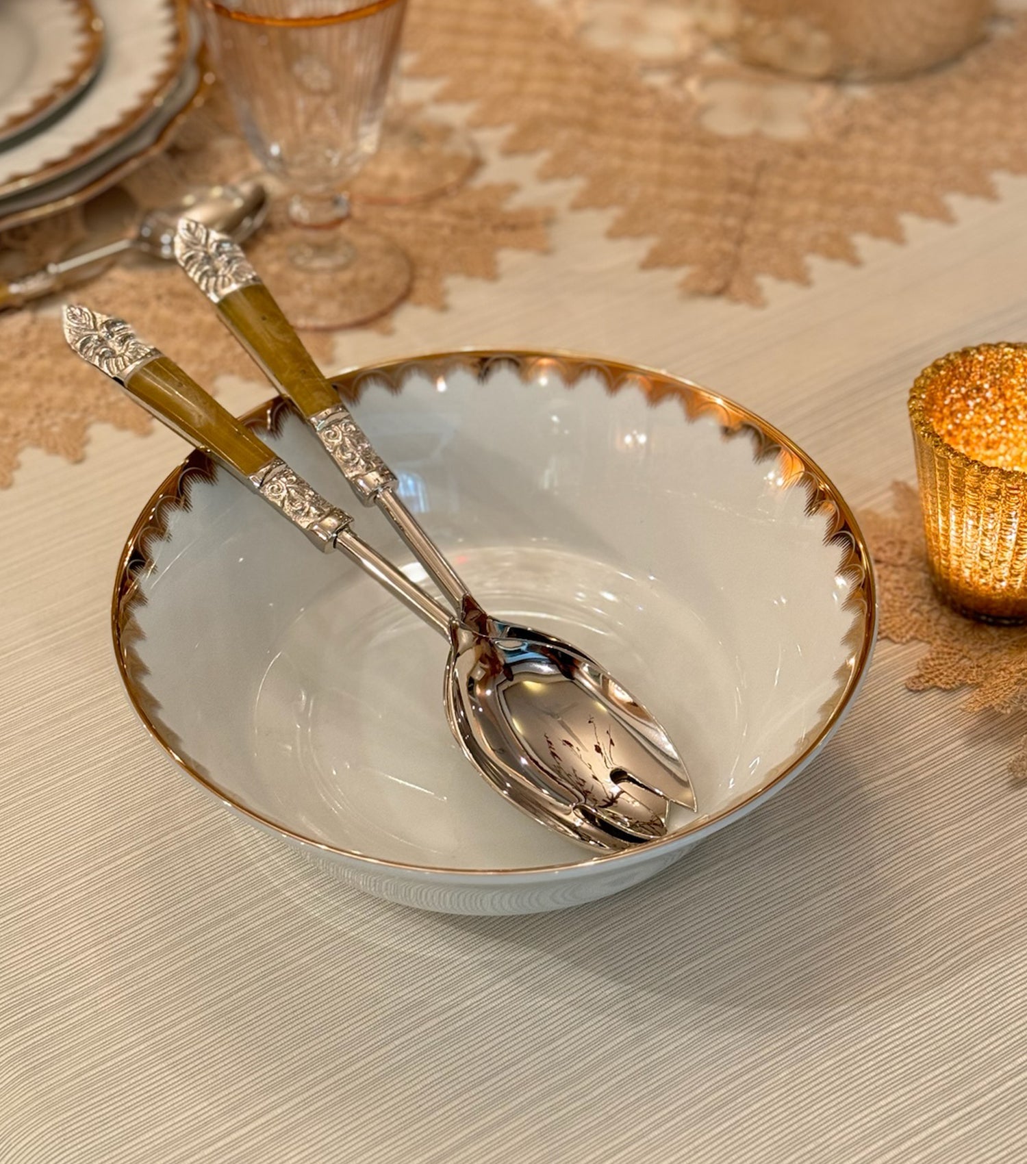 Gilded Dinner Set of 22 - Elvy Lifestyle