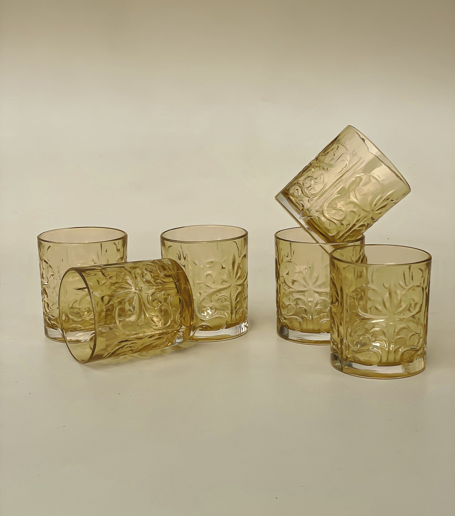 DOF Barocco Amber Set of 6 - Elvy Lifestyle