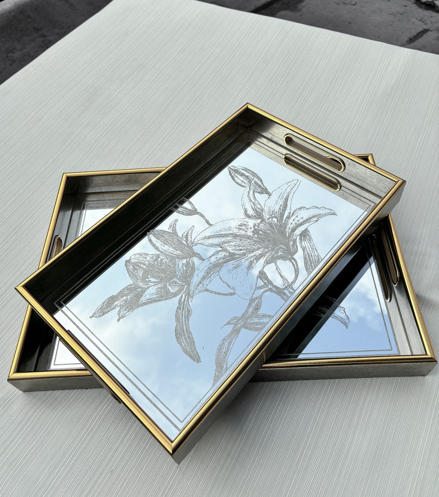 Opulence Mirror Tray Large - Elvy Lifestyle