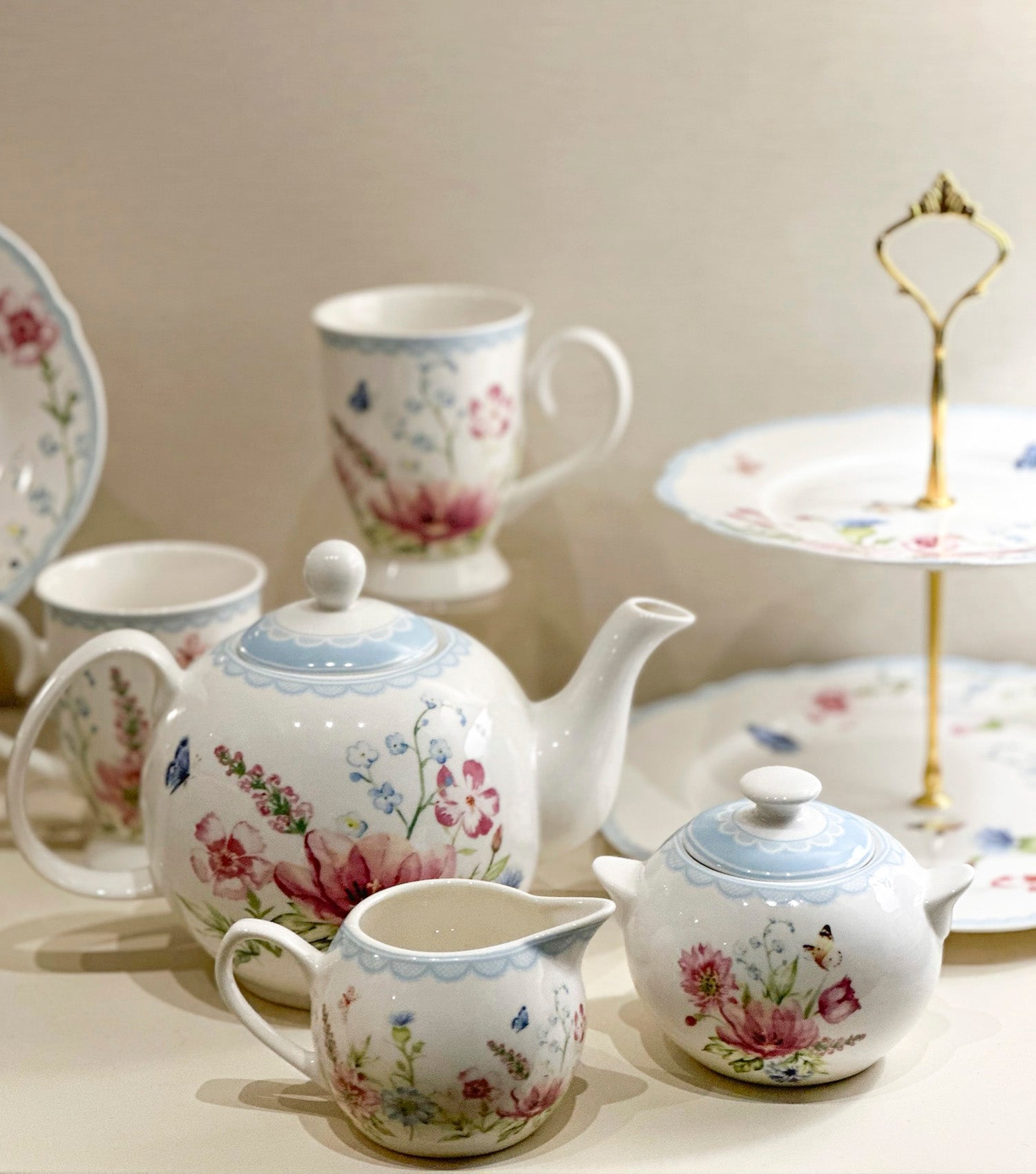 Floral Tea Set - Elvy Lifestyle