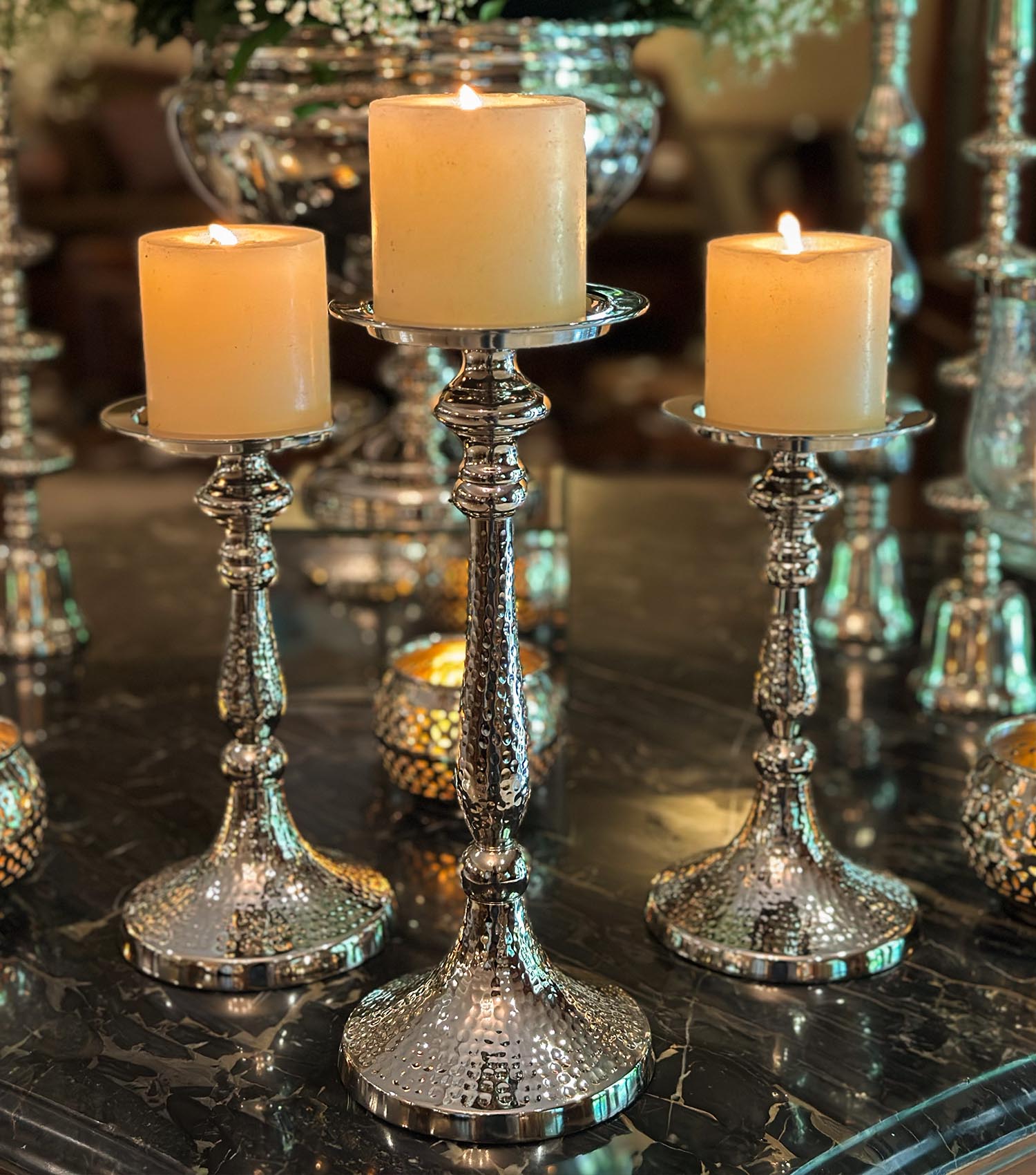 Twilight Pillar Candle Holder Small