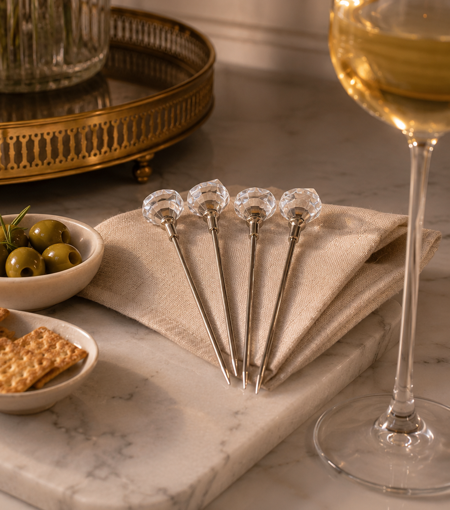 Crystal Food Picker - Set of 4