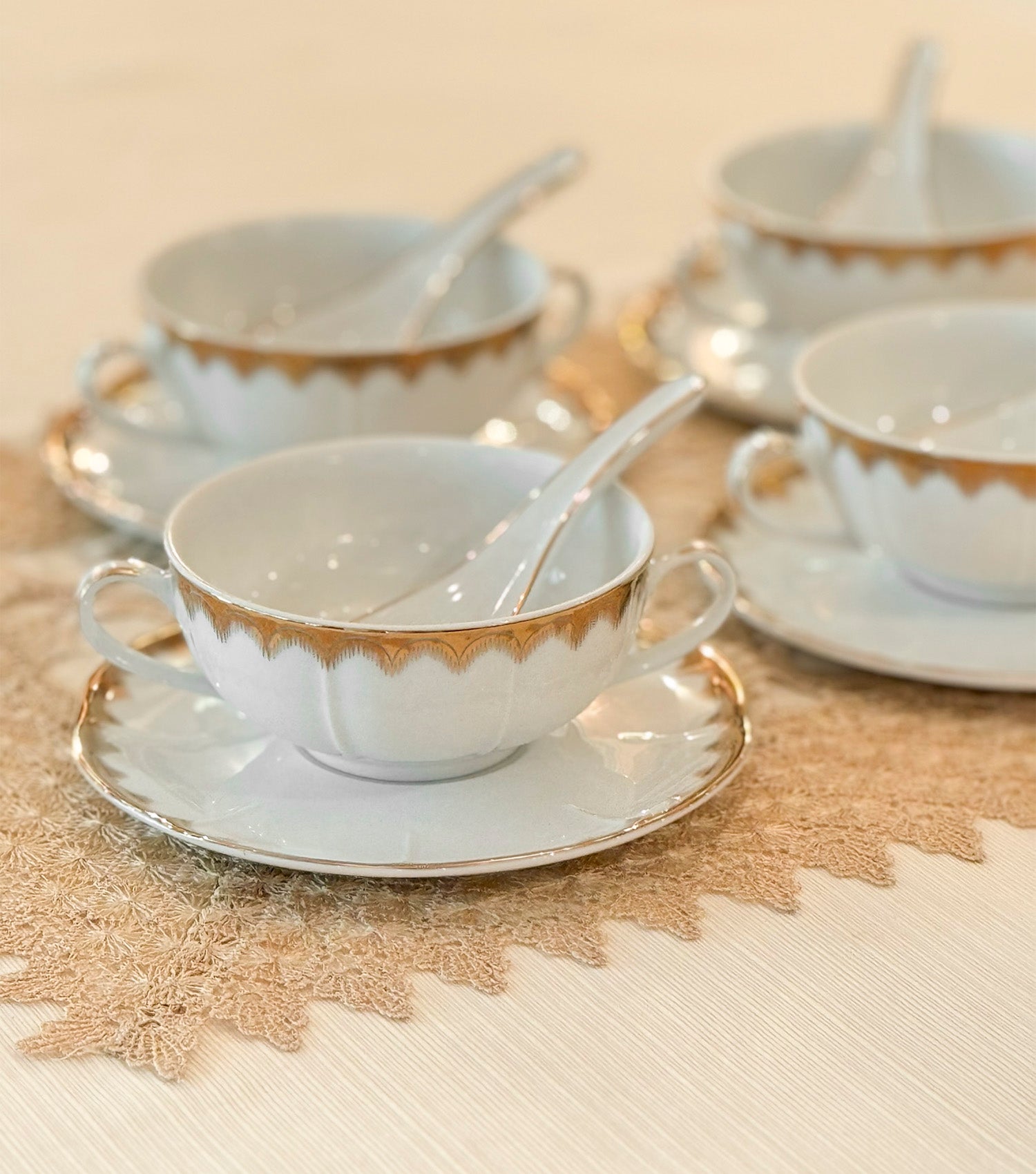 Gilded Soup Set of 12 - Elvy Lifestyle