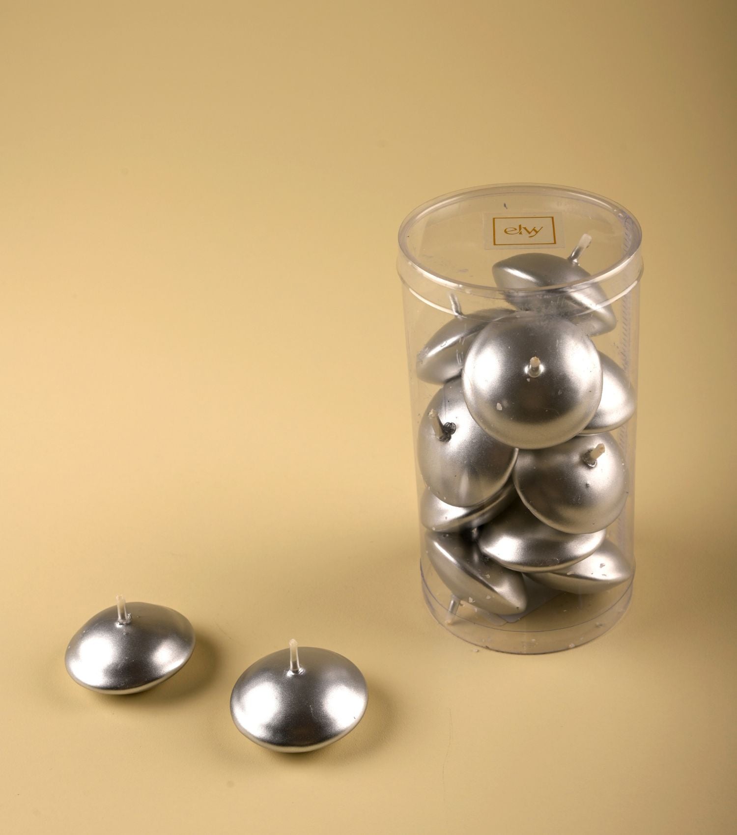 Alfa floating candles silver