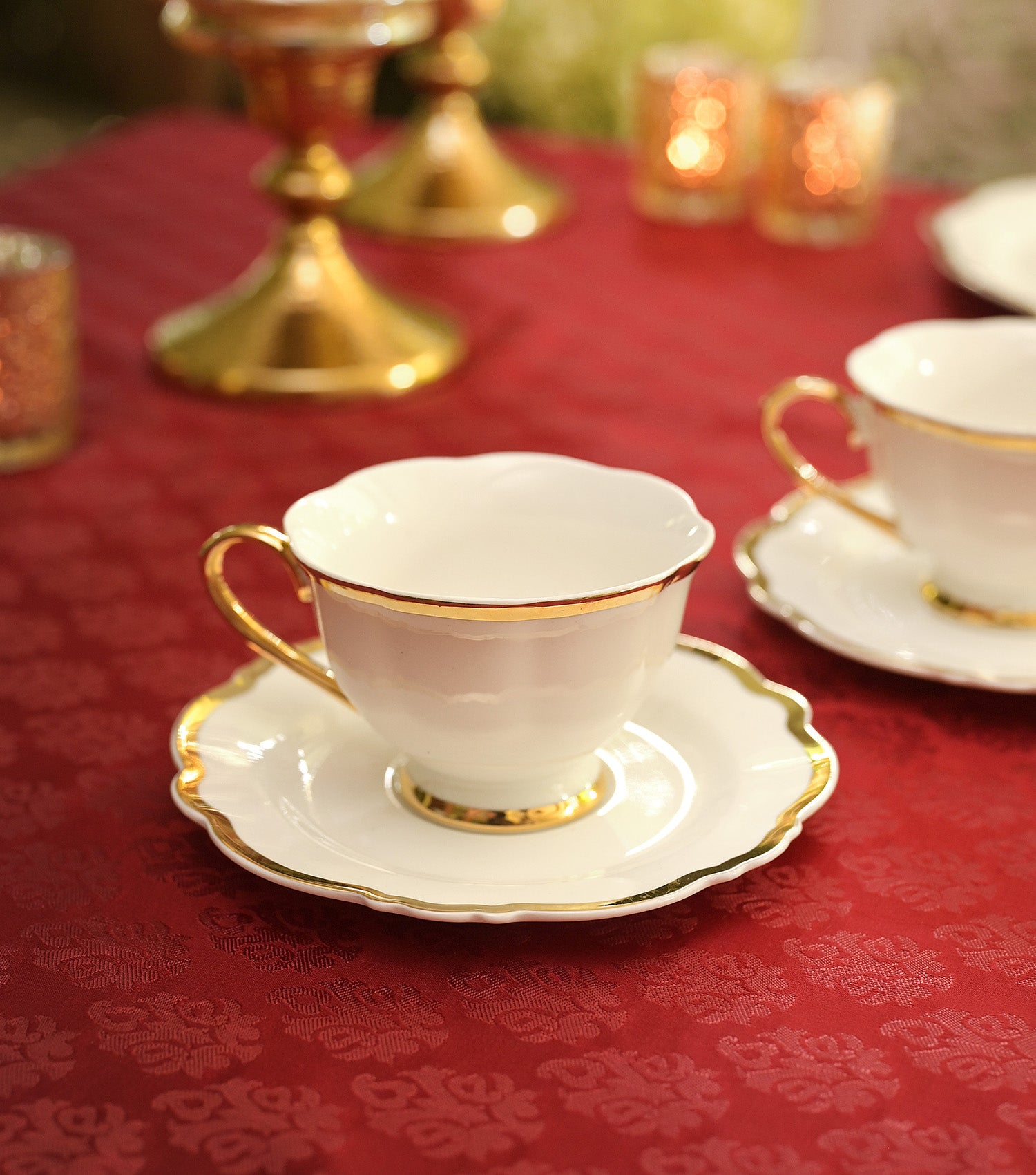 Pristine Tea Cup & Saucer set of 12