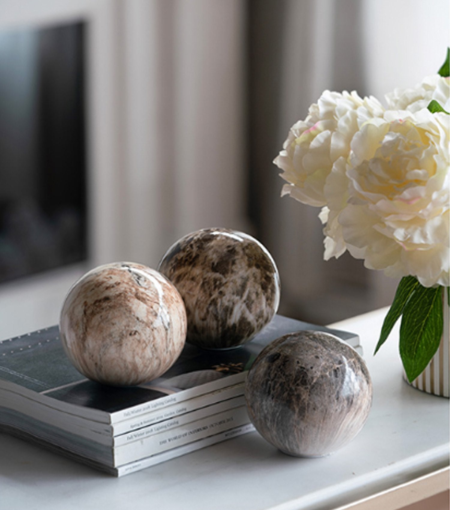 Marble Ball Accents Set of 3
