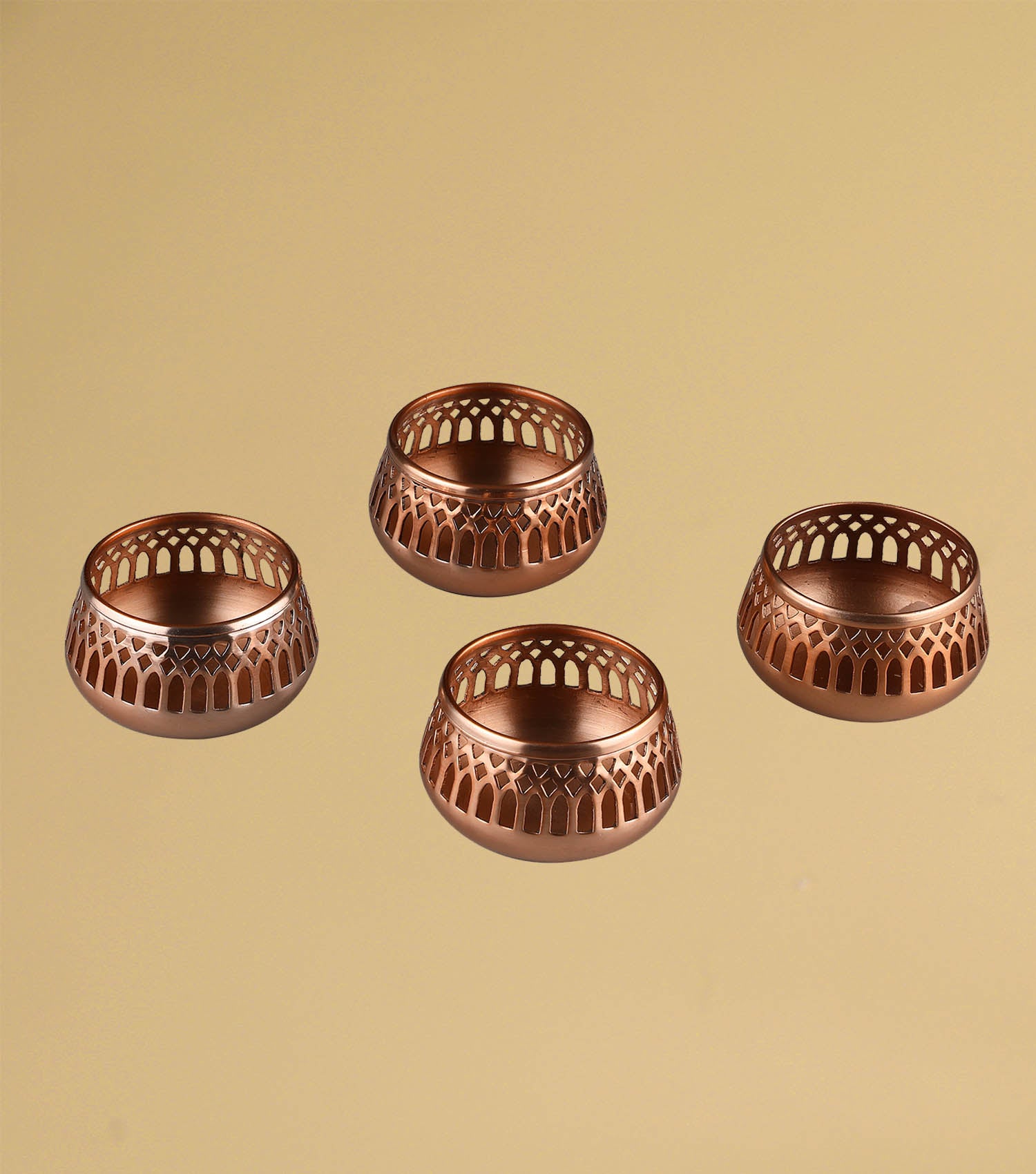 Chiaro Copper floaters Set of 4